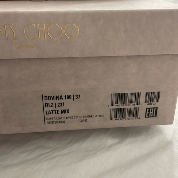 NWT jimmy choo dovina wedge size 37 - Picture 6 of 6